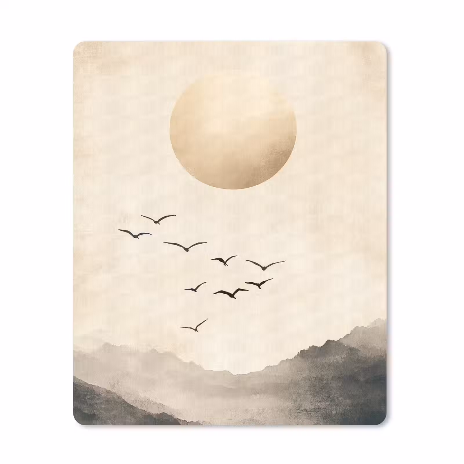 Mouse Pad - Landscape - Japandi - bird — 1