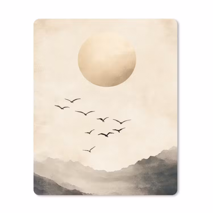 Mouse Pad - Landscape - Japandi - bird — 1