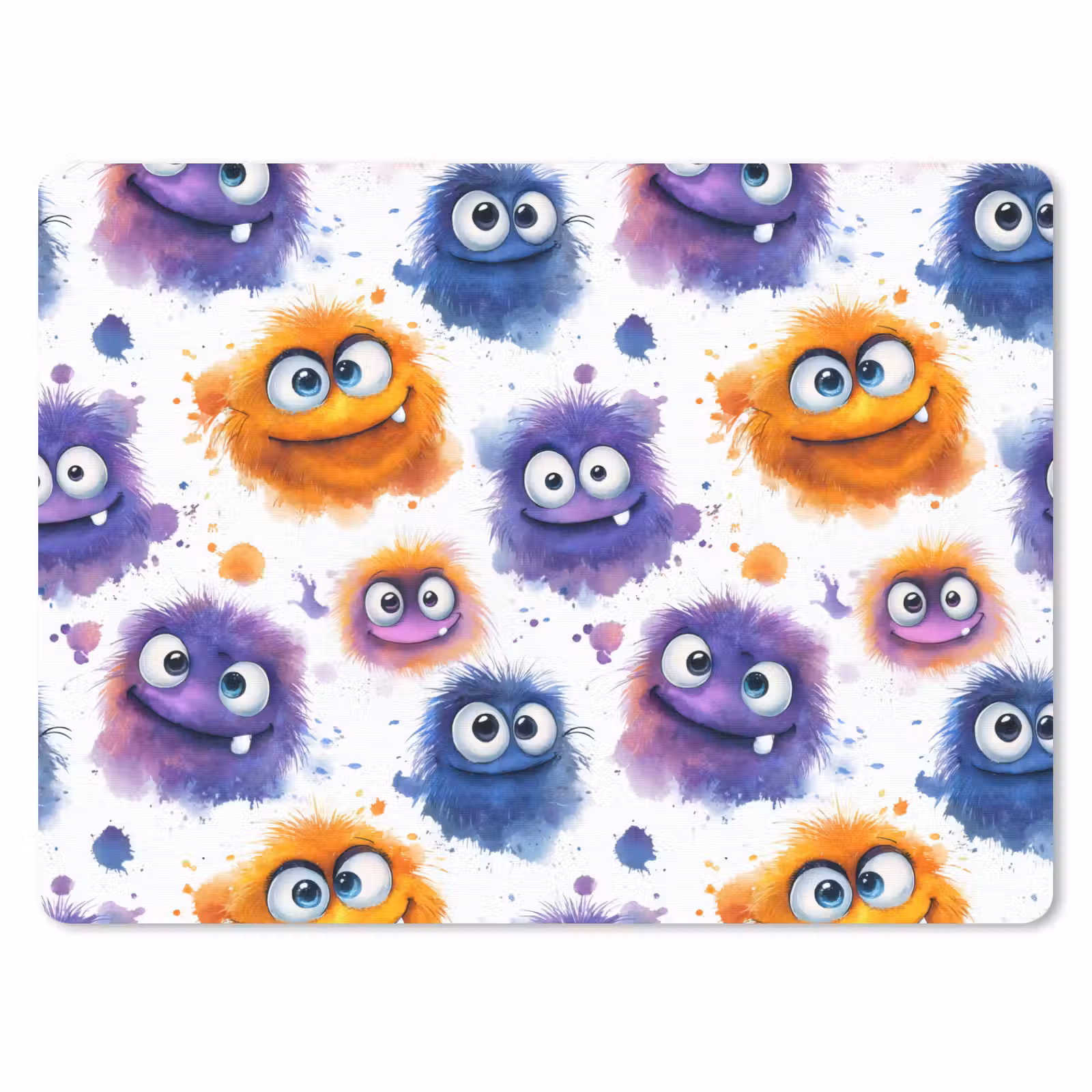 Mouse Pad - Monsters - Watercolor - Colorful — 1