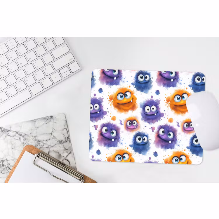 Mouse Pad - Monsters - Watercolor - Colorful — 2