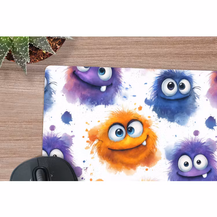 Mouse Pad - Monsters - Watercolor - Colorful — 4