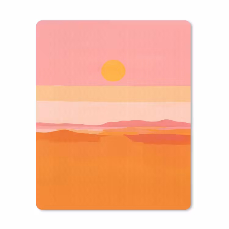 Mouse Pad - Sun - Abstract - Landscape - Orange — 1