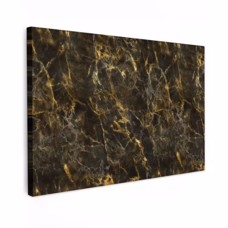 Outdoor Canvas Print - Black - Marble - Gold — 1