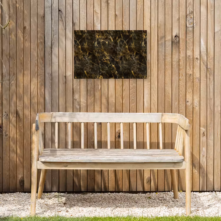 Outdoor Canvas Print - Black - Marble - Gold — 3