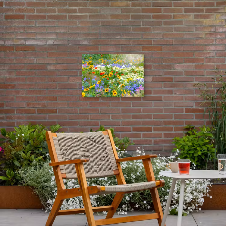 Outdoor Canvas Print - Summer flowers in full bloom — 2