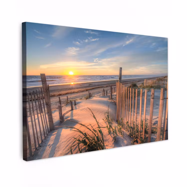 Outdoor Canvas Print - Sunset Behind the Dunes — 1