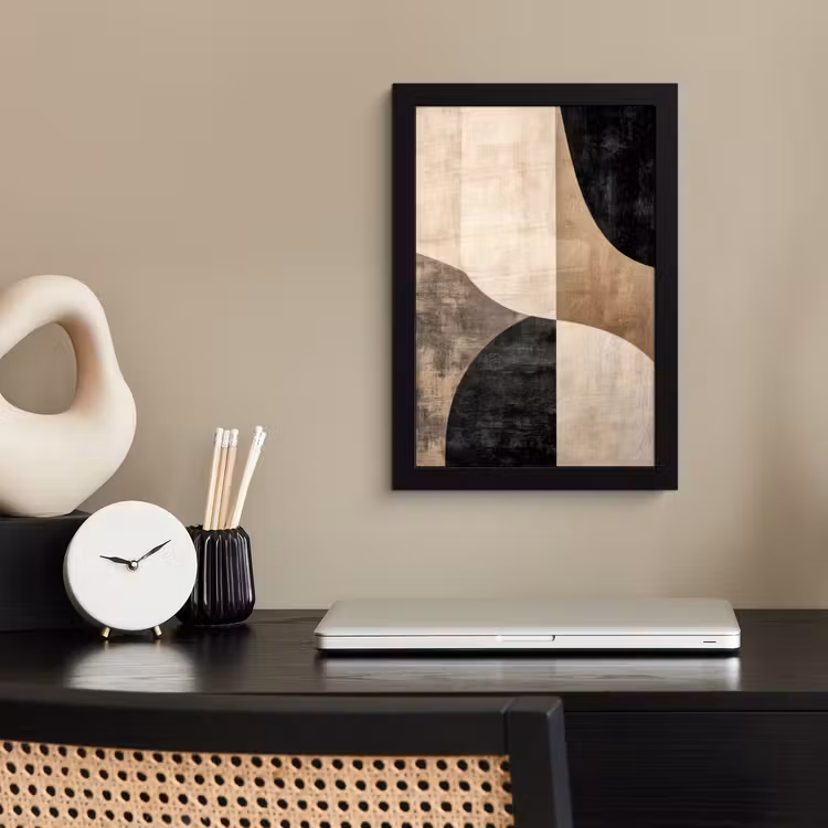 Photo Frame - Abstract - Planes - Black - Round — 3