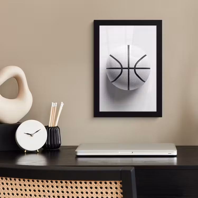 Photo Frame - Basketball - White - Shade - Lines — 3
