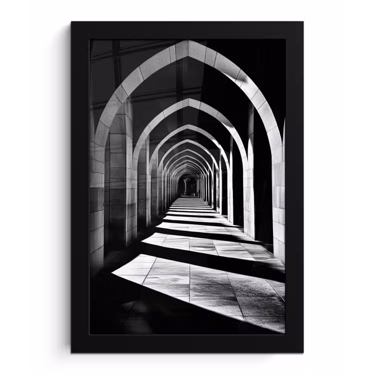 Photo Frame - Corridor - Arches - Shadow - Depth — 1
