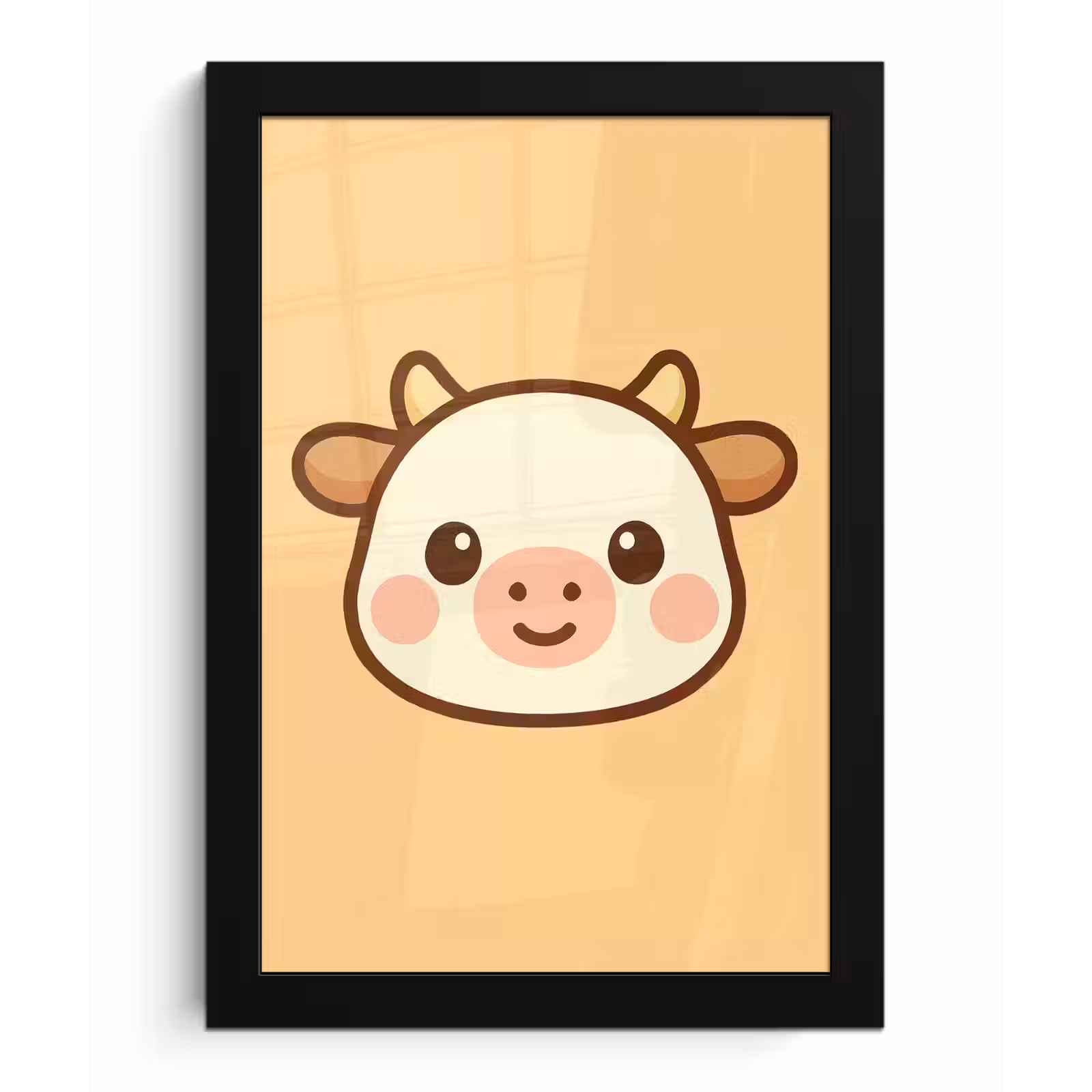 Photo Frame - Cow - Orange - Cartoon — 1