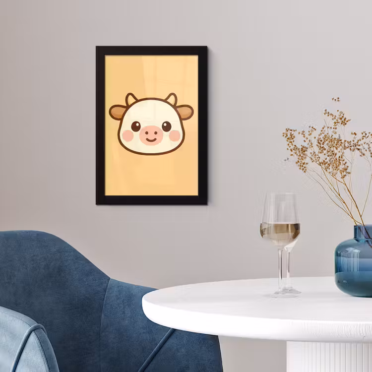Photo Frame - Cow - Orange - Cartoon — 2