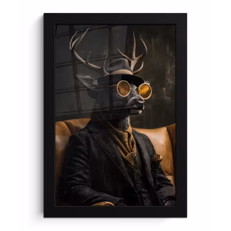 Photo Frame - Deer - Sunglasses - Black - Suit — 1