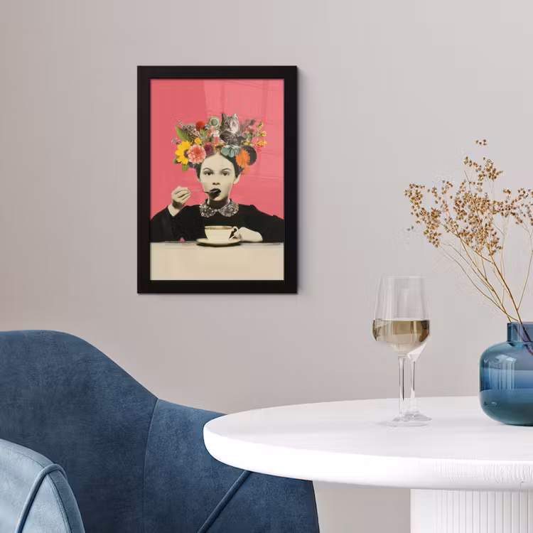 Photo Frame - Girl - Cup - Flowers - Pink — 2