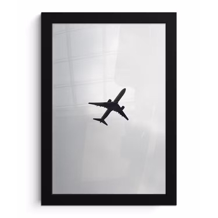 Photo Frame - Minimalist - Silhouette - Black - Airplane — 1