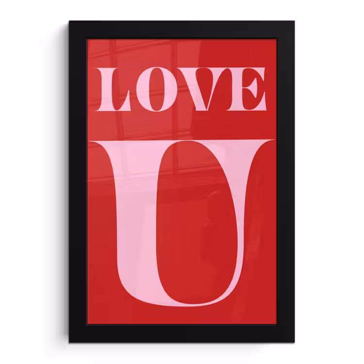 Framed Prints - Red - Love - Valentine - Pink — 1