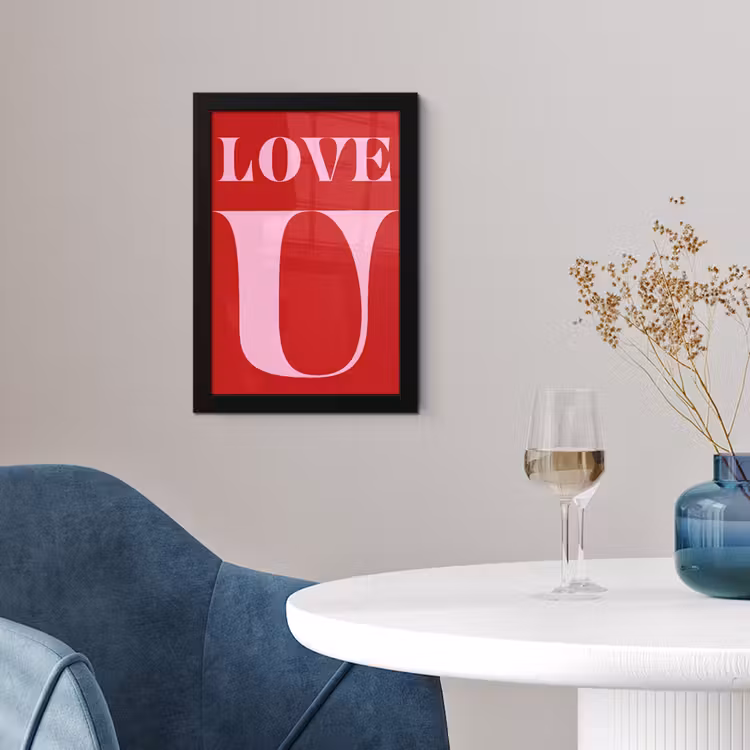 Framed Prints - Red - Love - Valentine - Pink — 2