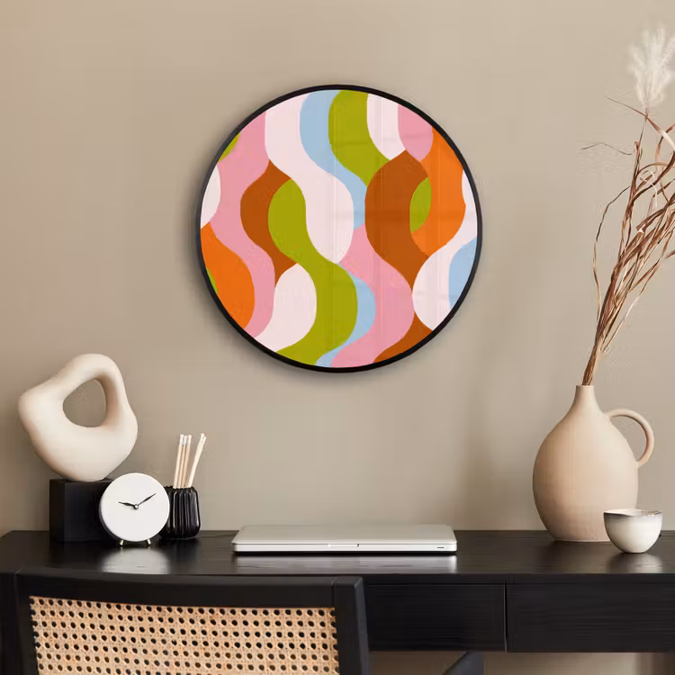 Photo Frame Round - Abstract - Shapes - Pink — 2