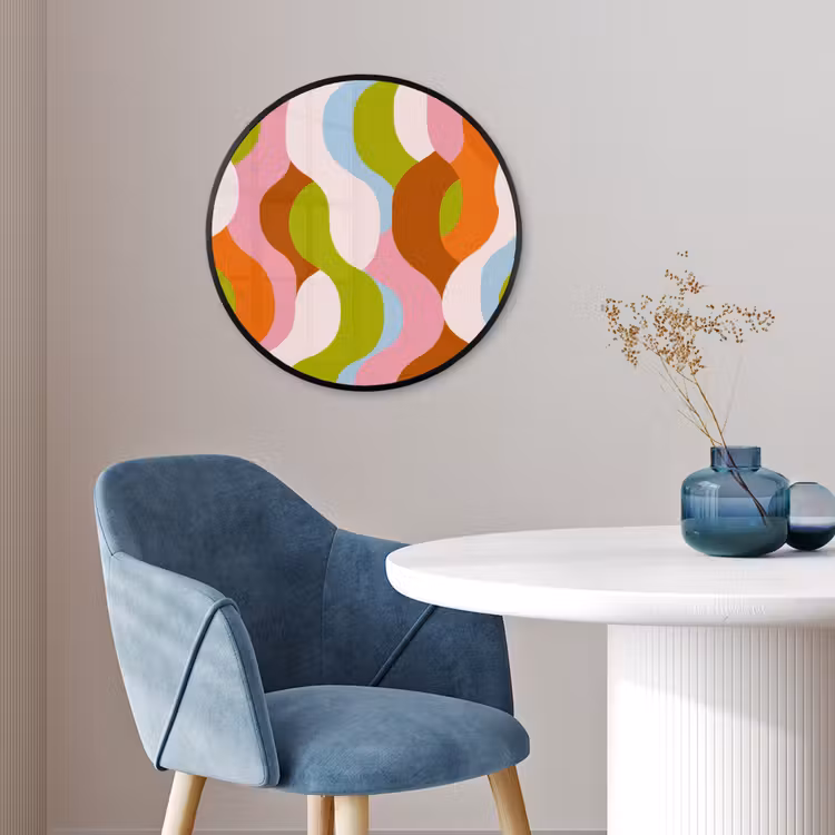 Photo Frame Round - Abstract - Shapes - Pink — 3