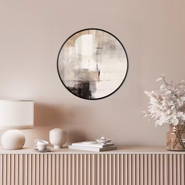 Photo Frame Round - Abstract - Art - Gray — 4