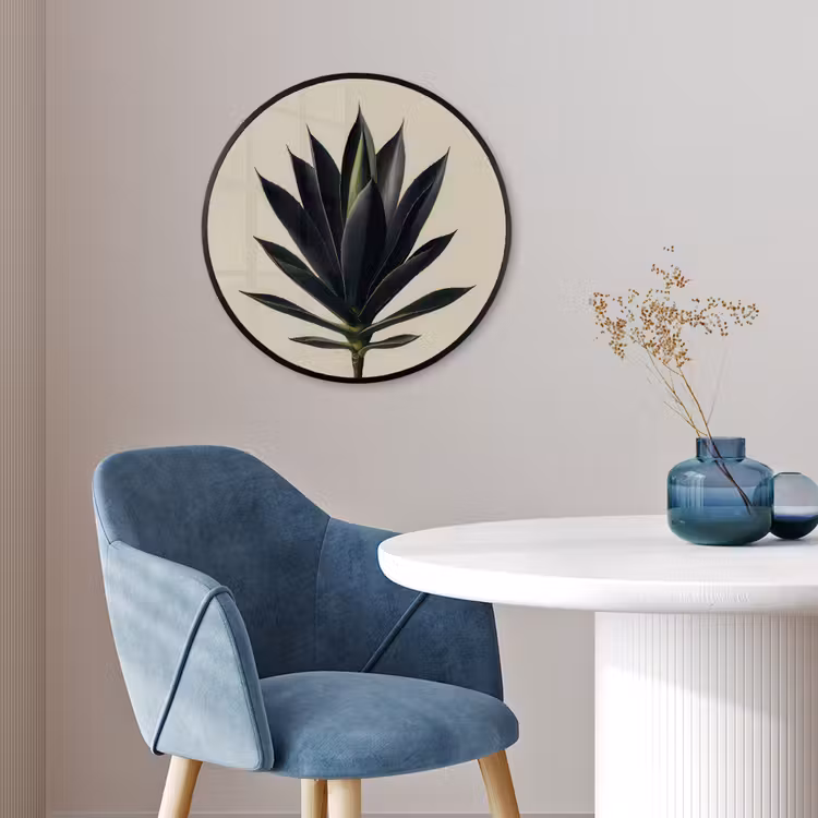 Photo Frame Round - Agave plant - Symmetrical - Green — 3