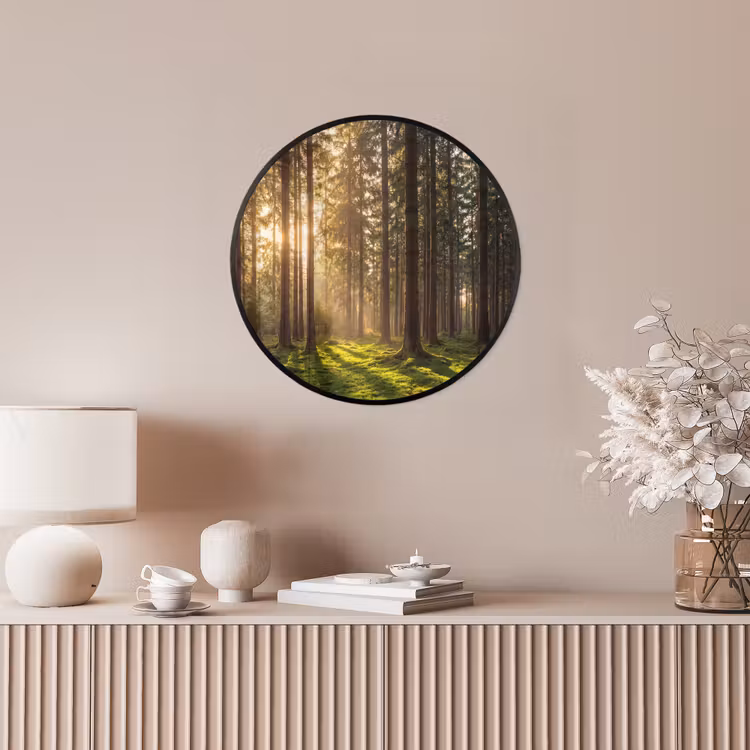 Photo Frame Round - Forest - Grass - Sunlight — 4