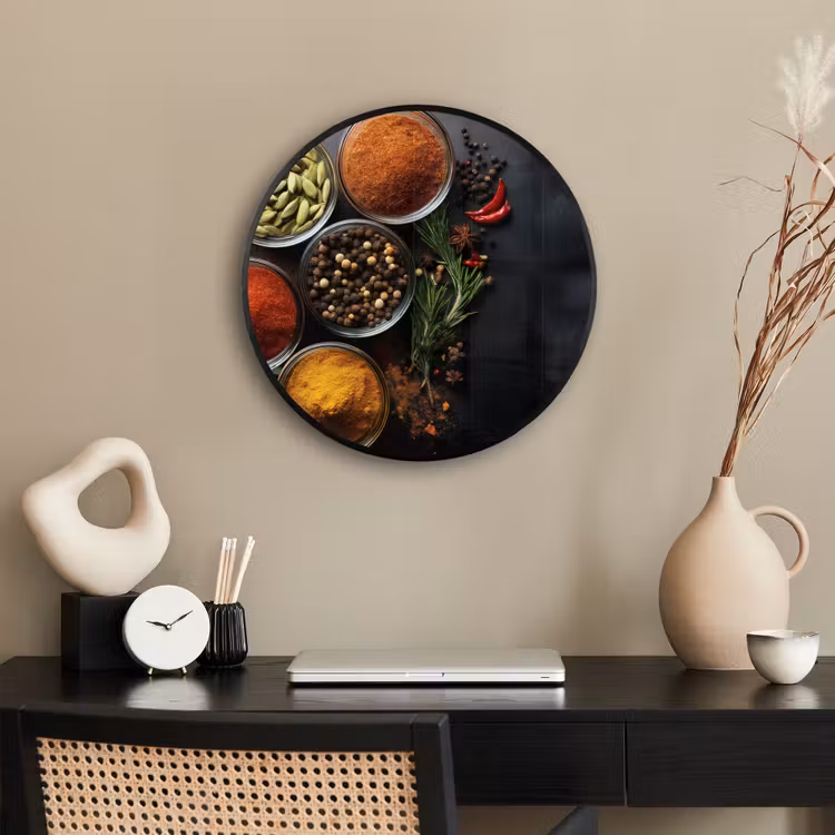 Photo Frame Round - Glasses - trays - leaves - herbs — 2