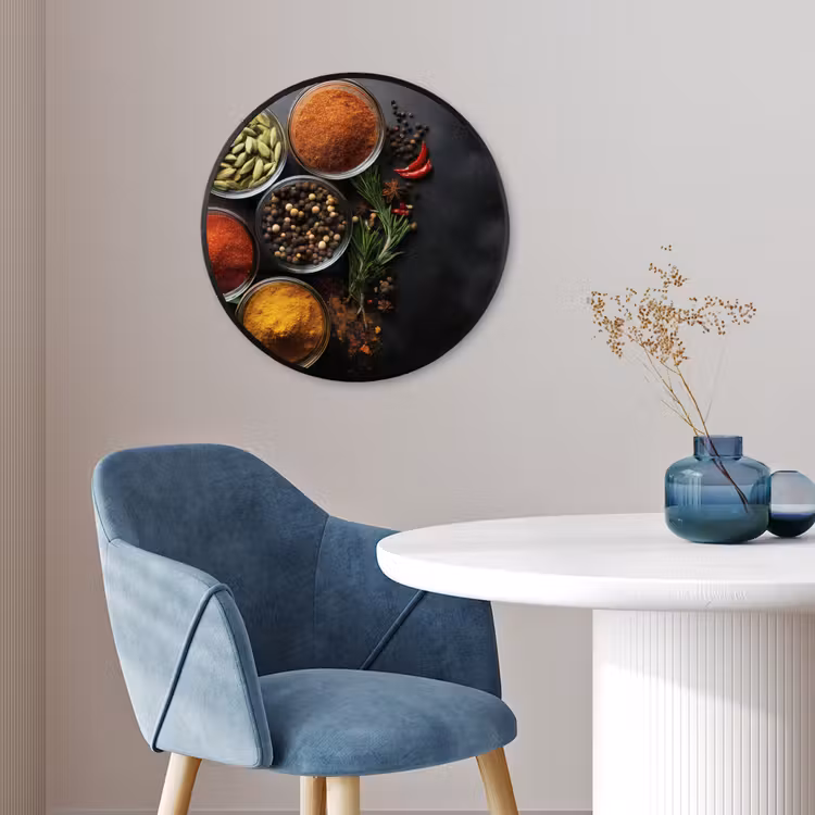 Photo Frame Round - Glasses - trays - leaves - herbs — 3