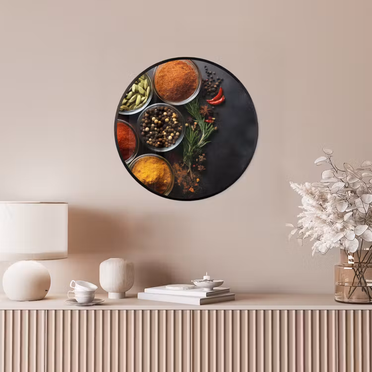 Photo Frame Round - Glasses - trays - leaves - herbs — 4