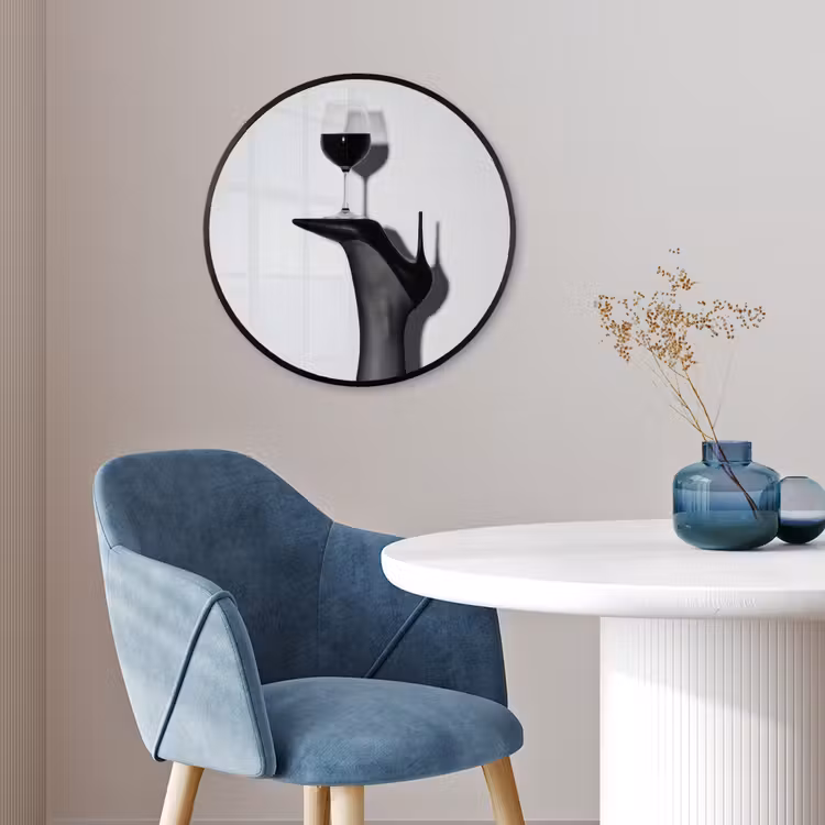 Photo Frame Round - Heel - Wine - Minimalist - Black — 3