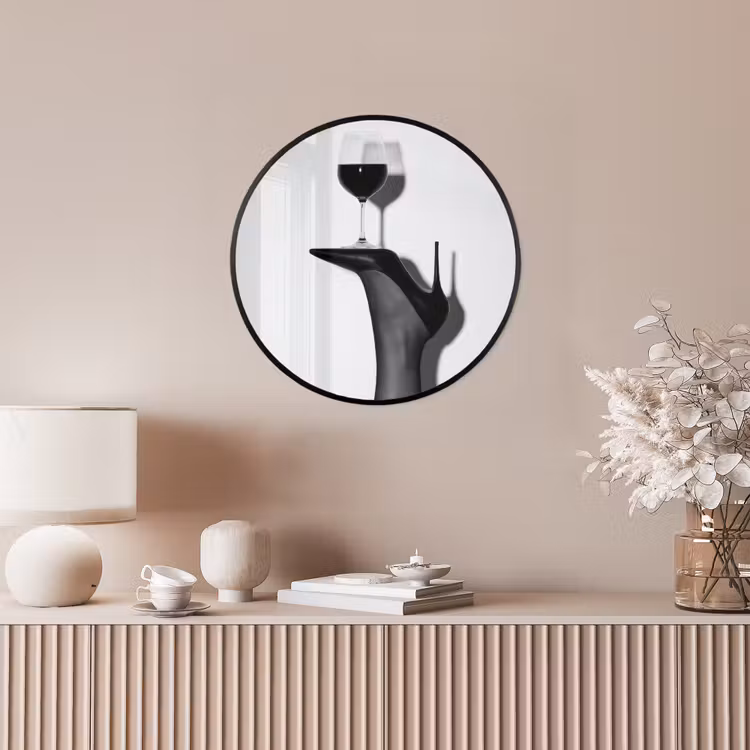 Photo Frame Round - Heel - Wine - Minimalist - Black — 4