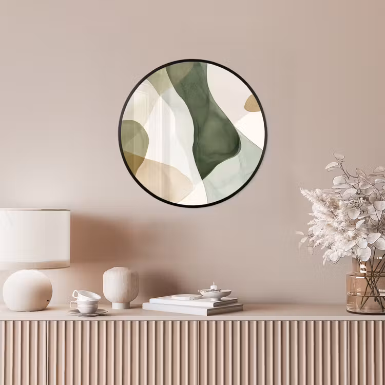 Photo Frame Round - Japandi - Abstract - Green — 4