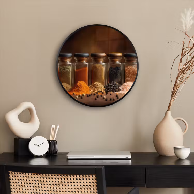 Photo Frame Round - Jars - Herbs - Spices - Grains — 2