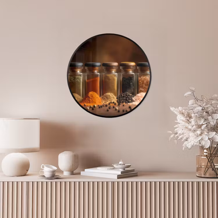 Photo Frame Round - Jars - Herbs - Spices - Grains — 4