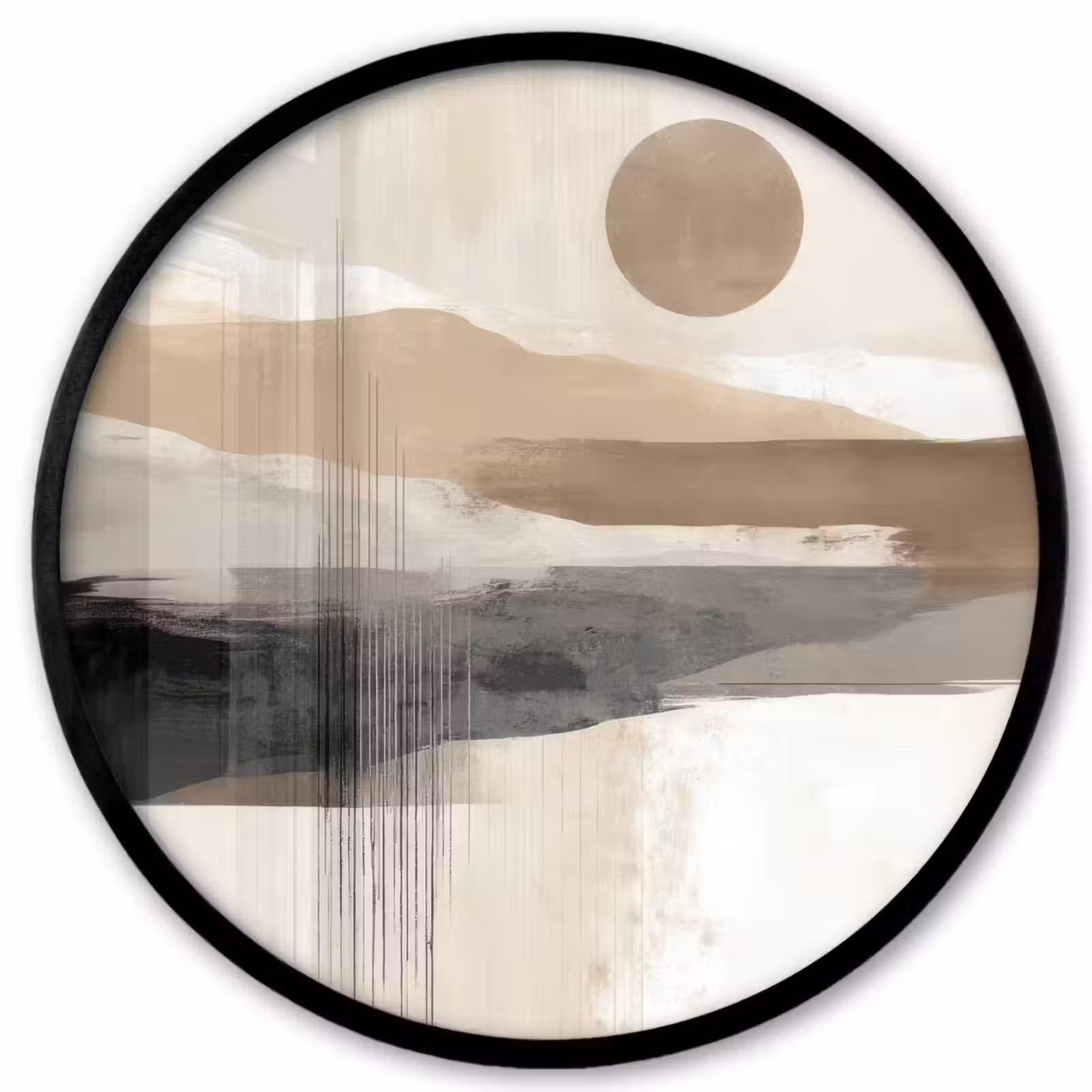 Photo Frame Round - Minimalist - Landscape - Dimension — 1