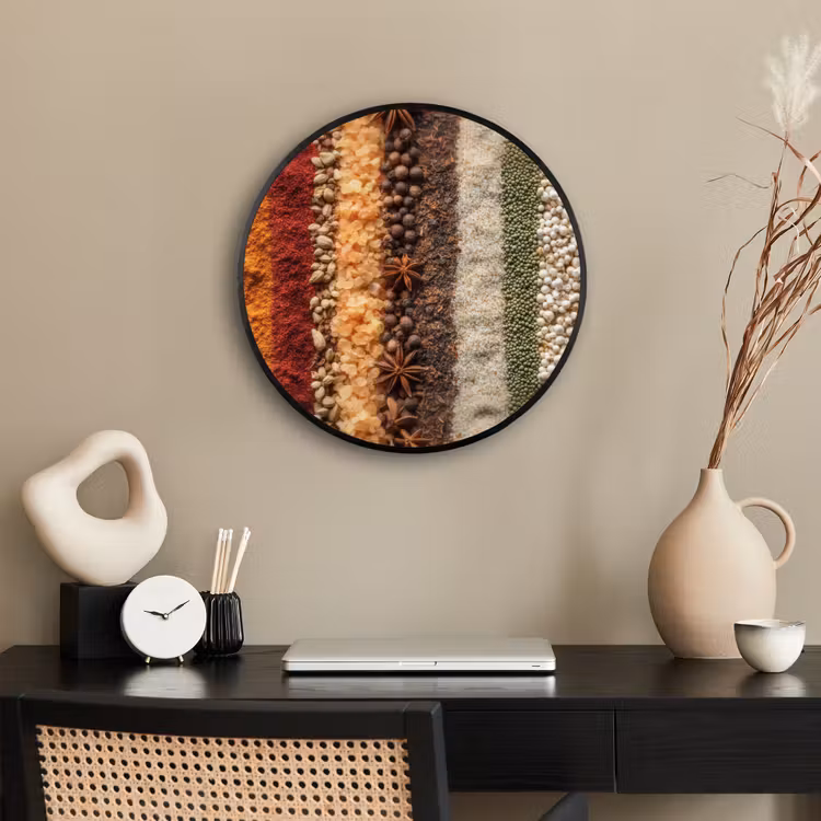 Photo Frame Round - Orbits - Vertical - Herbs - Variation — 2