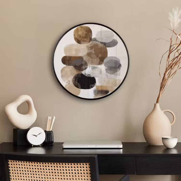 Photo Frame Round - Oval - Color areas - Brush strokes — 2