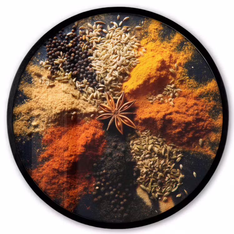 Photo Frame Round - Spices - Explosion - Orange — 1