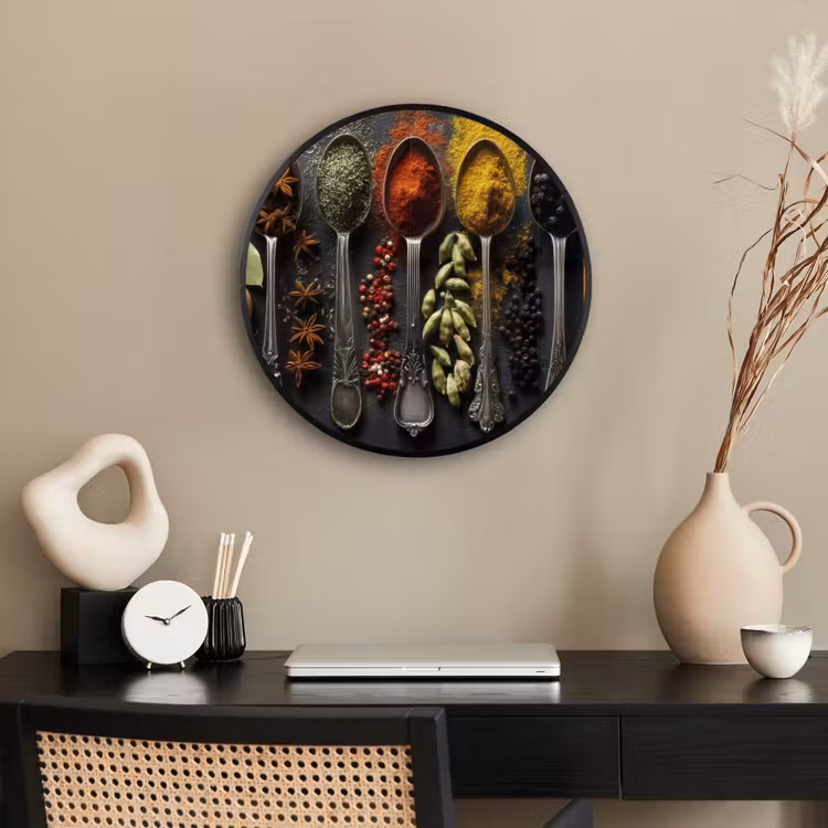 Photo Frame Round - Spoons - Spices - Cinnamon - Chili — 2