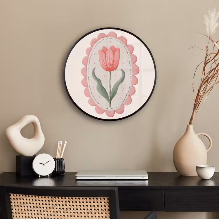 Photo Frame Round - Tulip - Frame - Oval - Illustration — 2