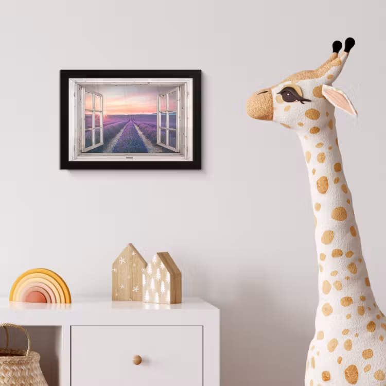 Photo Frame - See-through - Lavender - Flowers - Wood - Sunset - Purple — 5