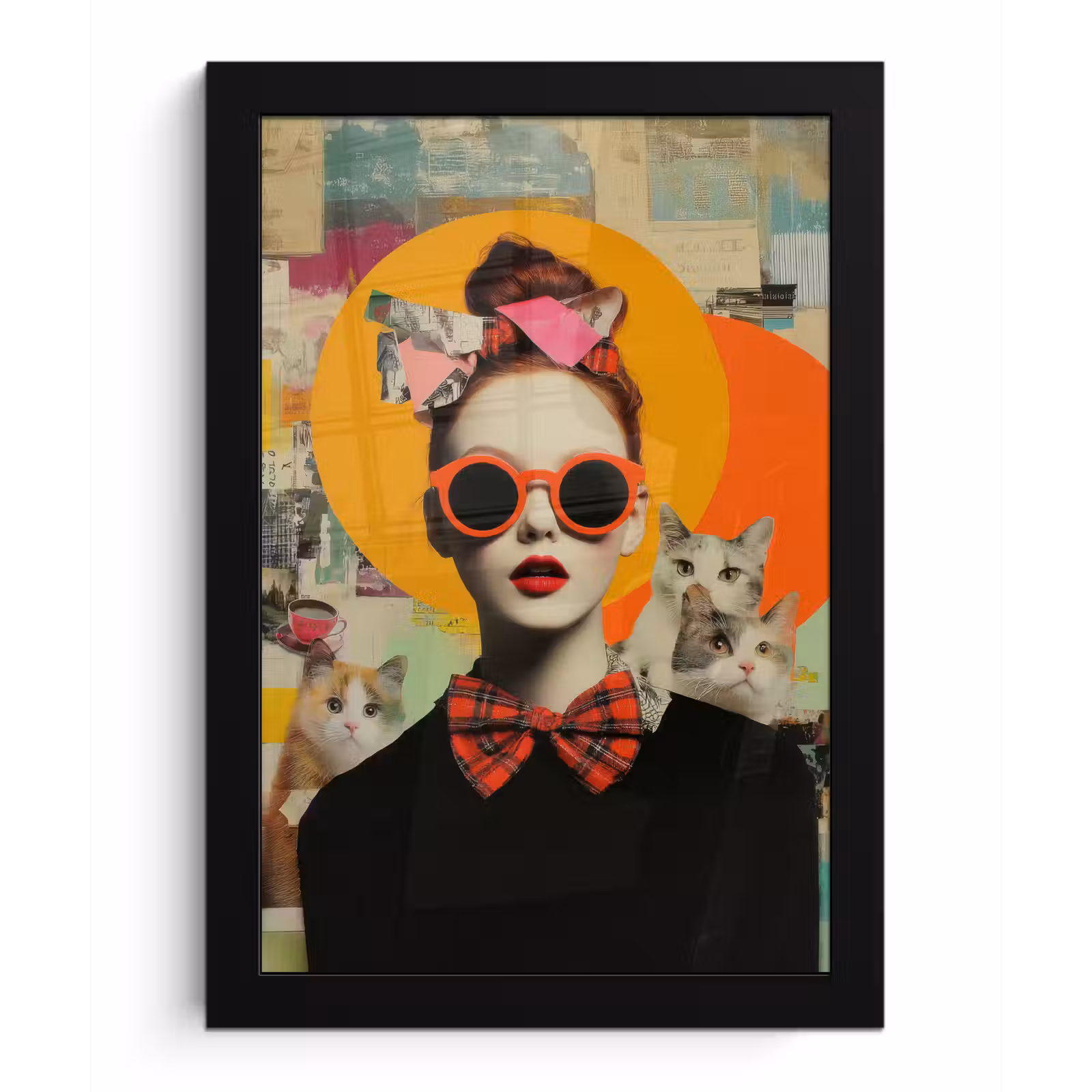 Photo Frame - Woman - Glasses - Bow tie - Retro — 1