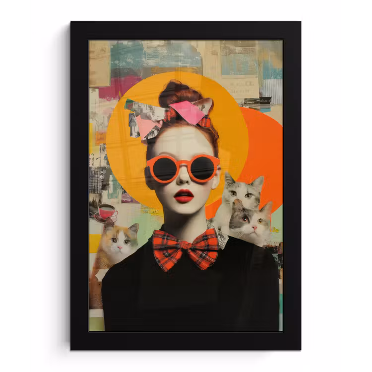 Photo Frame - Woman - Glasses - Bow tie - Retro — 1