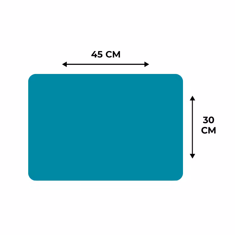 Placemat - 6 pieces - Blue - Solid color — 3