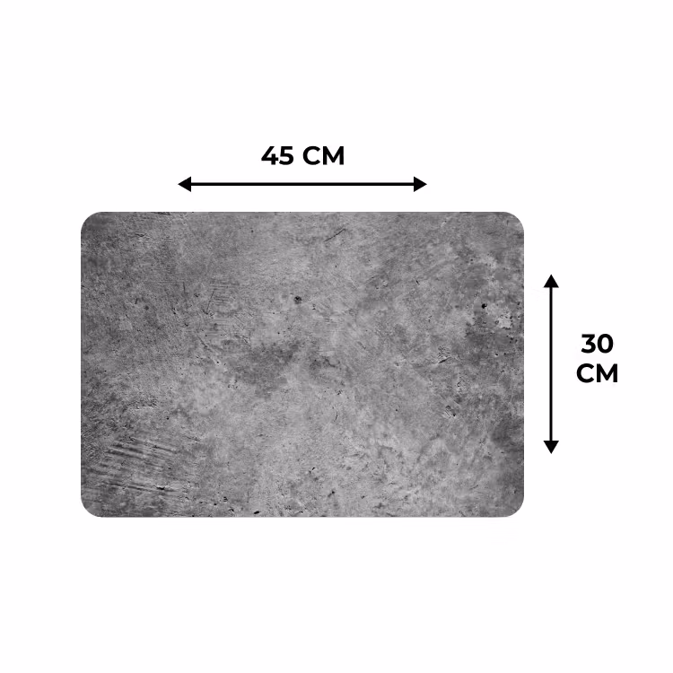 Placemat - 6 pieces - Concrete - Slate - Gray -Concrete texture — 3