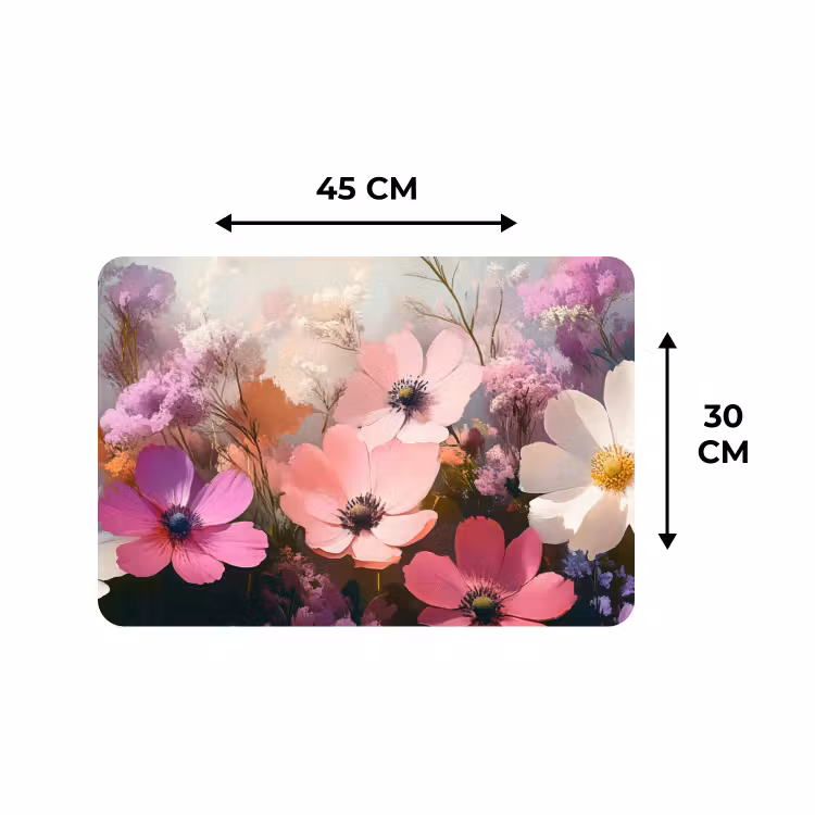 Placemat - 6 pieces - Flowers - Colorful - Flowering — 3