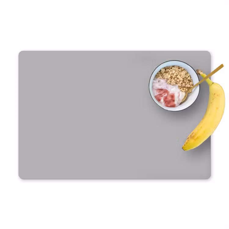 Placemat - 6 pieces - Gray - Solid print — 1