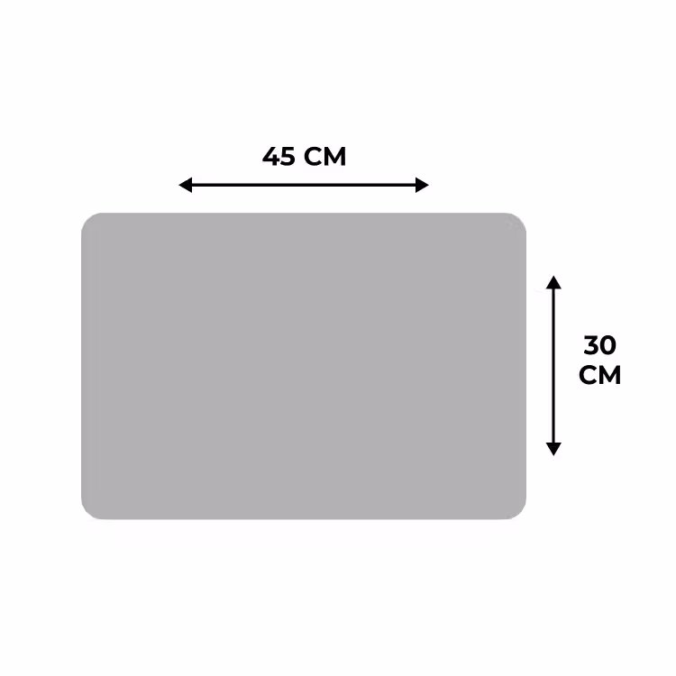 Placemat - 6 pieces - Gray - Solid print — 3