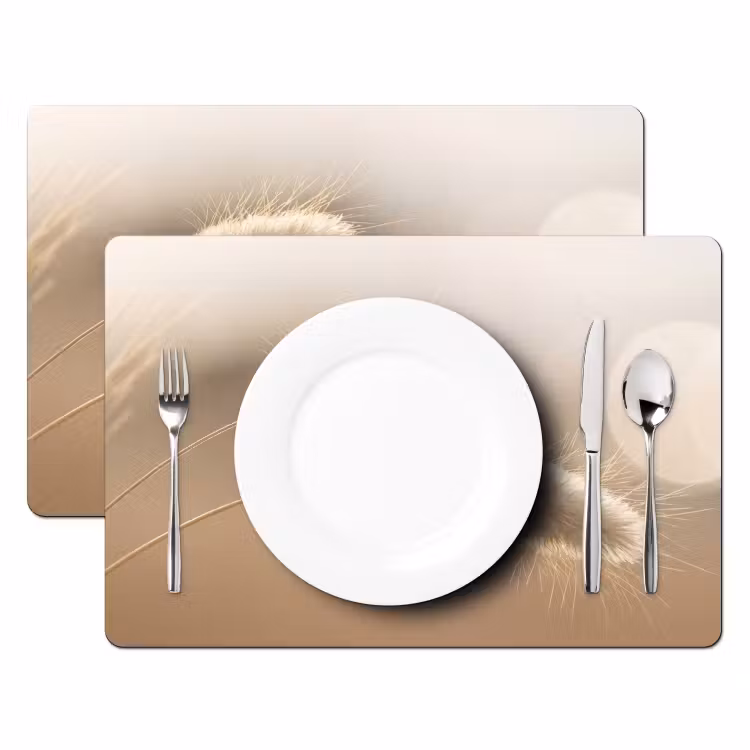 Placemat - 6 pieces - Haze tail grass - Grain hairs - Sunlight — 2