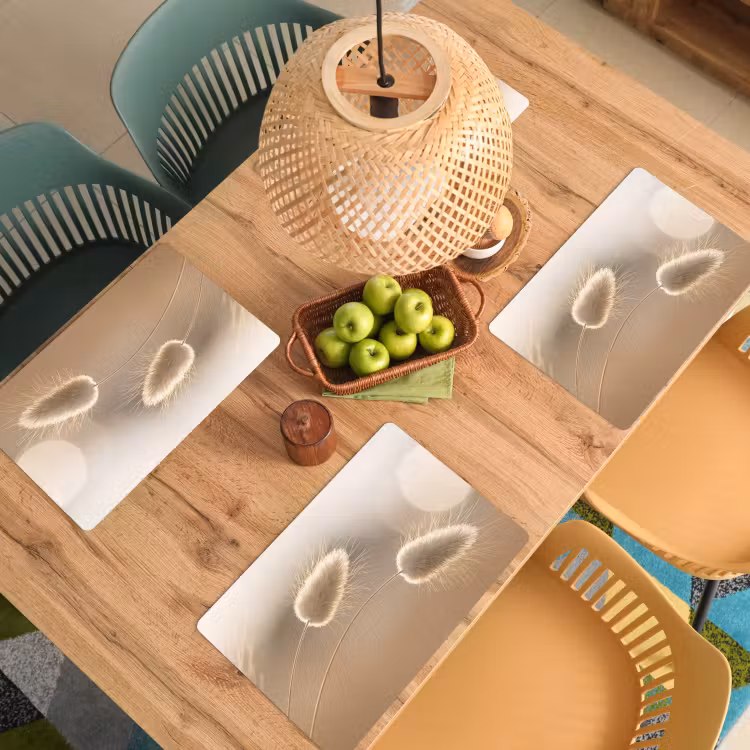 Placemat - 6 pieces - Haze tail grass - Grain hairs - Sunlight — 5