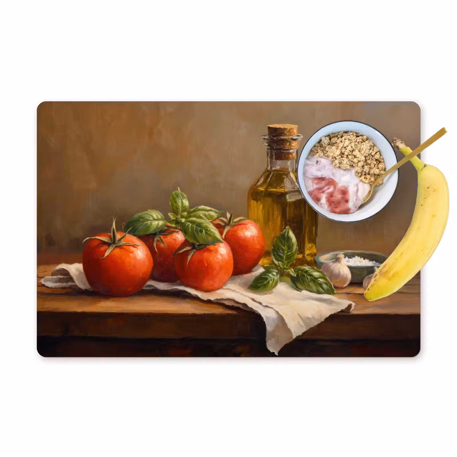 Placemat - 6 pieces - Tomatoes - Olive oil - Still life — 1